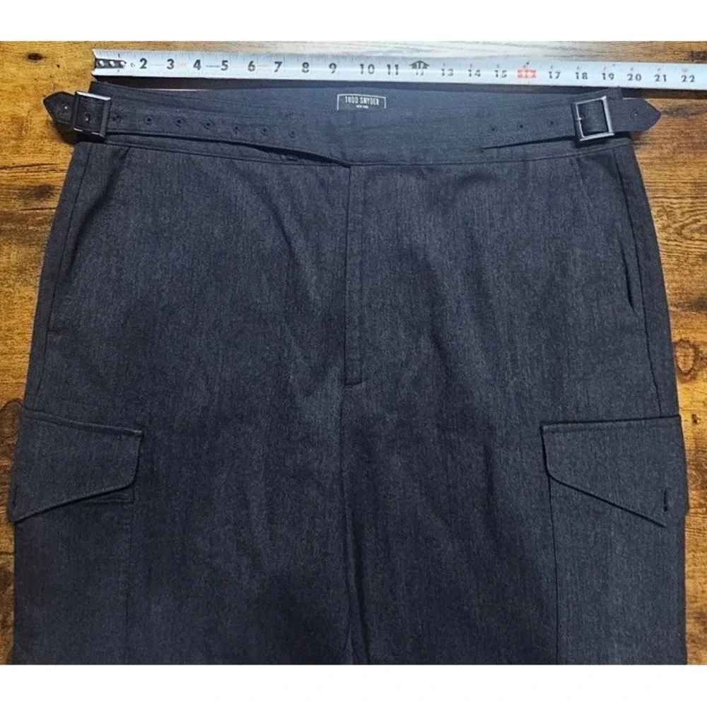 Todd Snyder Men's Private White Gurkha Trouser Black Pants Size 38x30